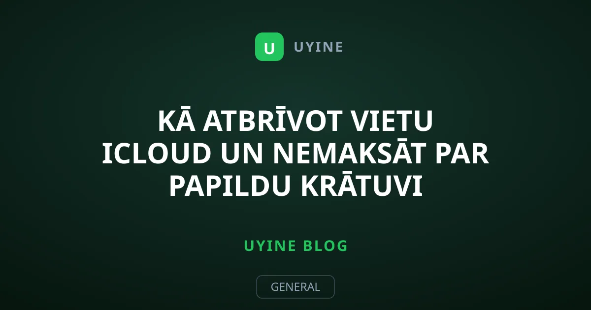 Kā atbrīvot vietu iCloud un nemaksāt par papildu krātuvi